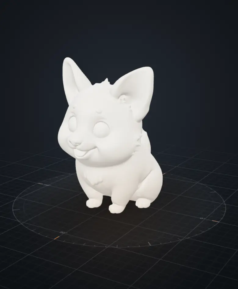 Corgi pup figurine, a 3D model made by HI3D.cc